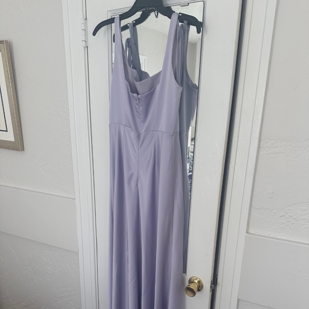 Birdy Grey Alex Matte Satin Dress - Dusty Lilac - worn once & Dry Cleaned! M - Picture 3 of 4